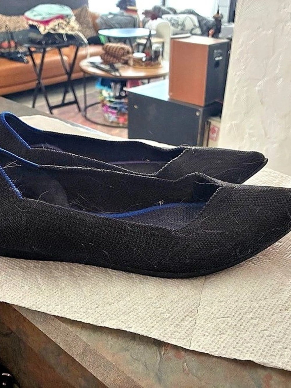 Rothy's The Point Black Pointed-Toe Flats